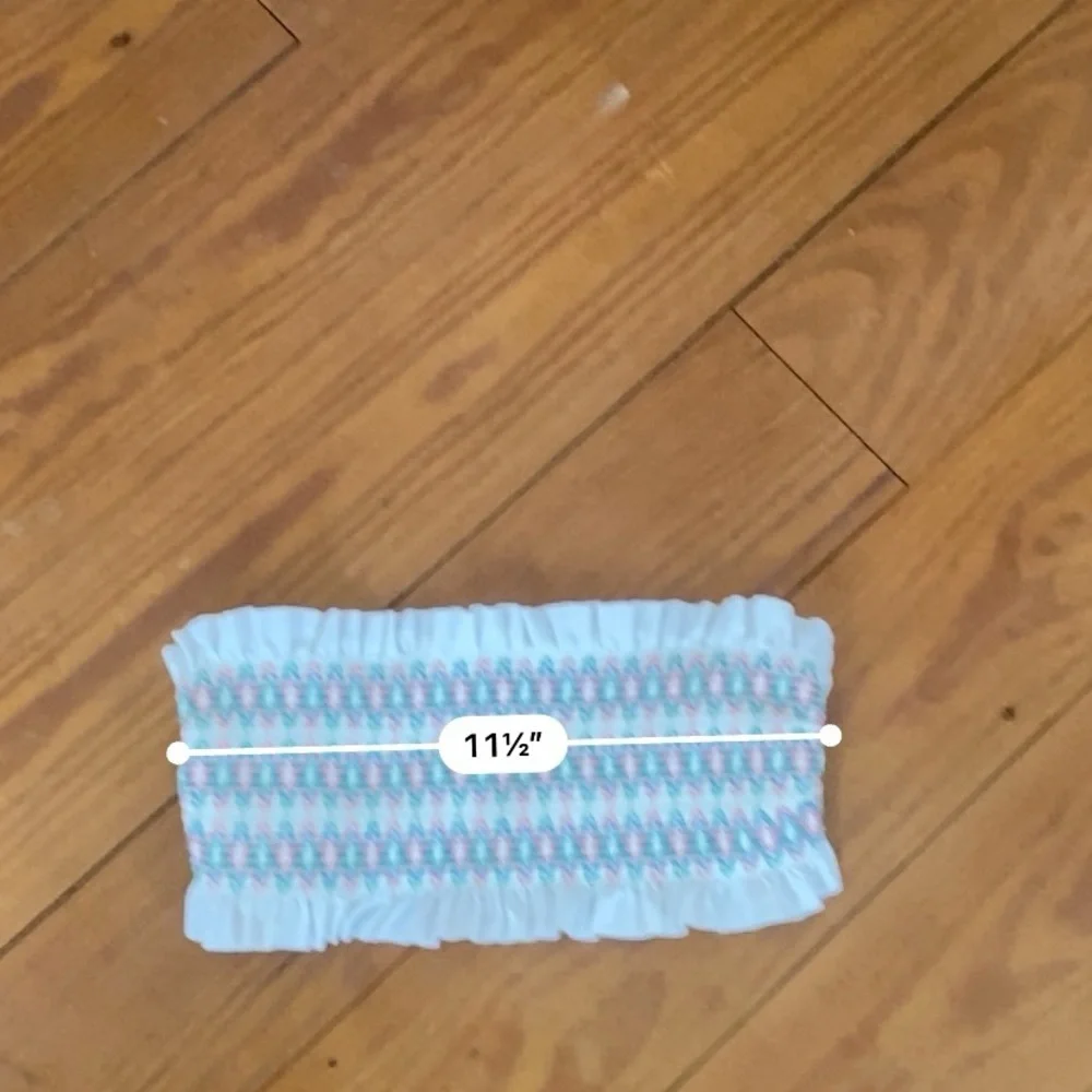 Tory Burch Bandeau Top Multicolor Smocked Swim Tube Top